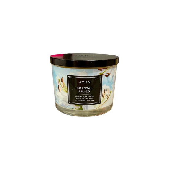 Brand New Avon Coastal Lilies 11 Oz 3 Wick Candle - Picture 1 of 3